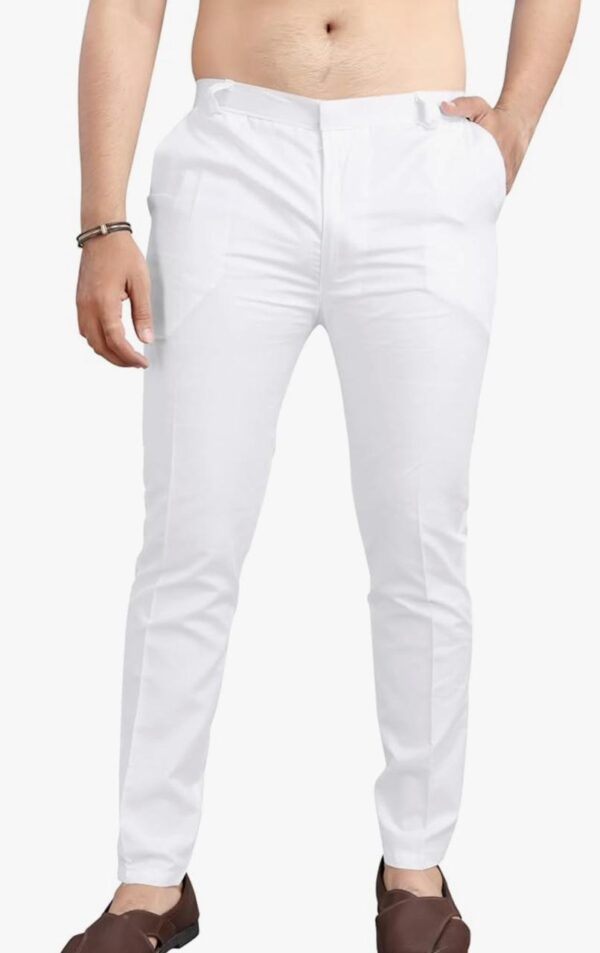 White Men Formal Pant