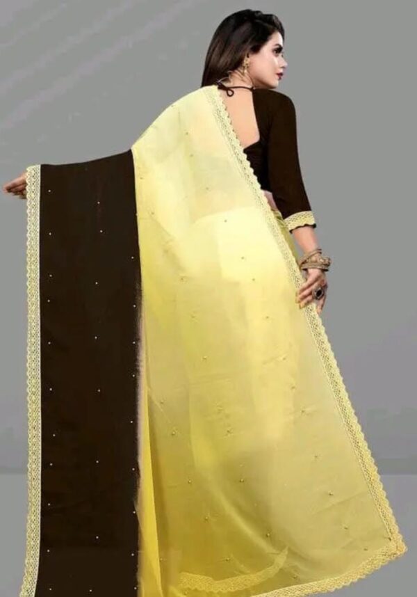 Yellow Saree Women Wear - Image 2