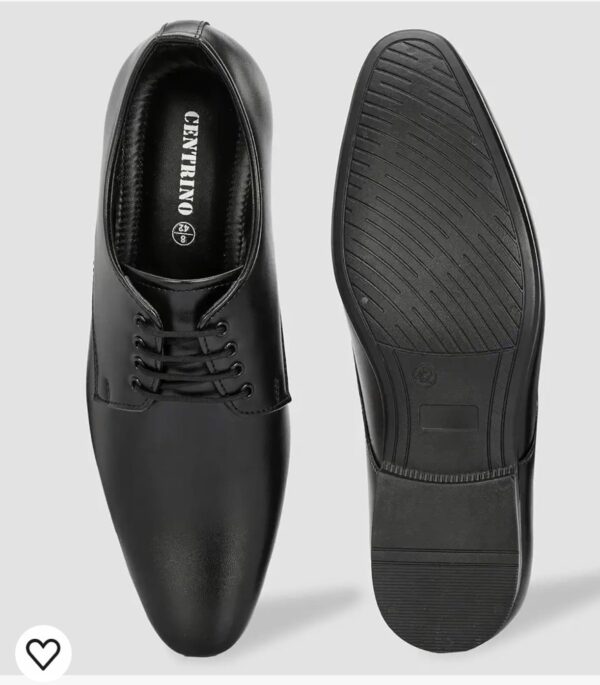 Black Derby Shoes for Men - Image 3