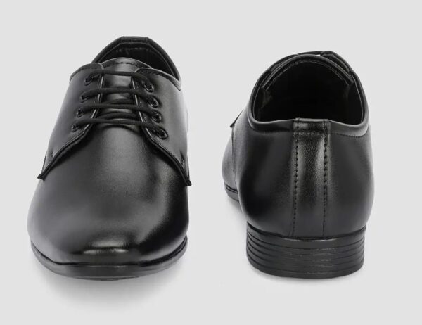 Black Derby Shoes for Men - Image 4